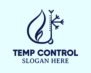 Thermostat - Fire Cooling Thermometer logo design