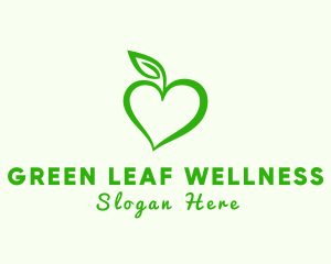 Green Heart Leaf logo design