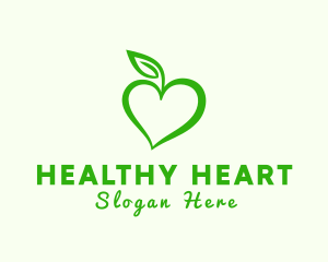 Green Heart Leaf logo design