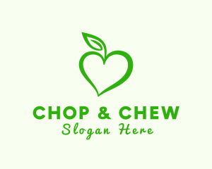 Healthcare - Green Heart Leaf logo design