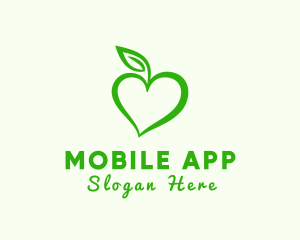 Crop - Green Heart Leaf logo design