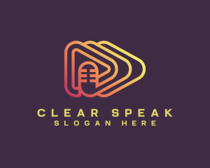 Voice - Streamer Microphone Podcast logo design