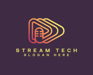 Streamer - Streamer Microphone Podcast logo design