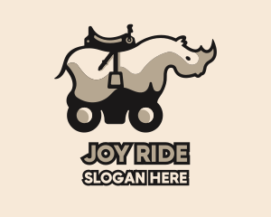 Ride - Rhino Animal Ride logo design