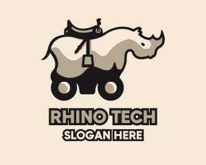 Rhino - Rhino Animal Ride logo design