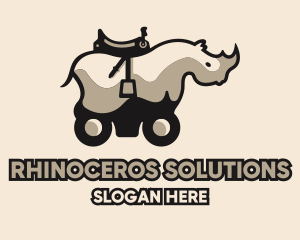 Rhino Animal Ride logo design