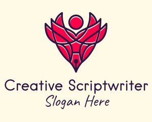 Scriptwriter - Flaming Publishing Pen logo design