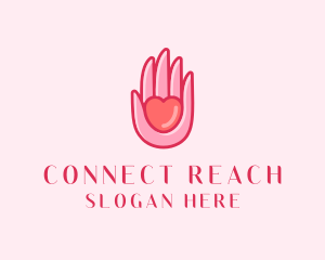 Outreach - Care Heart Hand logo design