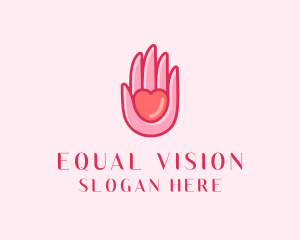 Equality - Care Heart Hand logo design