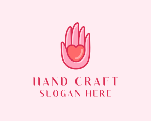 Hand - Care Heart Hand logo design