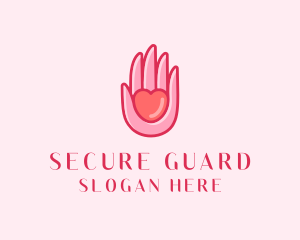 Massage Therapy - Care Heart Hand logo design
