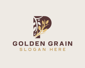 Grain - Organic Wheat Grain logo design