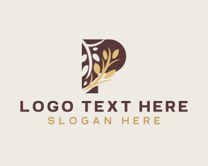 Vegan - Organic Wheat Grain logo design