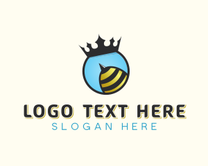 Insect - Crown Bee Sting logo design