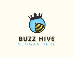 Crown Bee Sting logo design