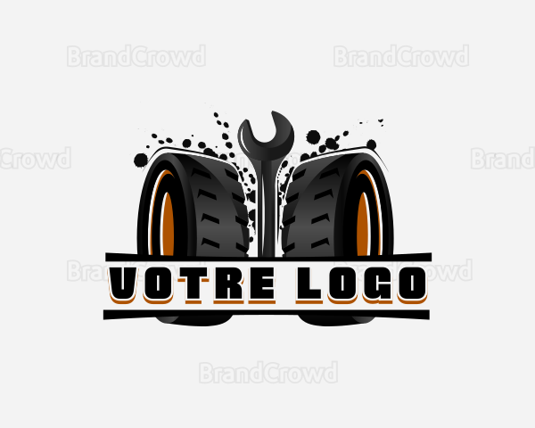 Tire Repair Mechanic Logo