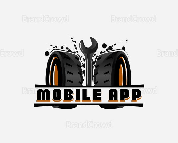 Tire Repair Mechanic Logo