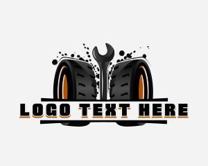 Wheel - Tire Repair Mechanic logo design