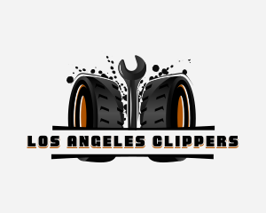 Tire Repair Mechanic logo design