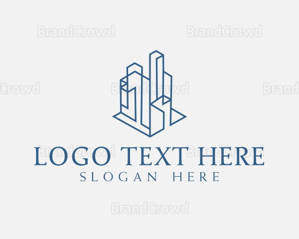 Modern Cityscape Buildings Logo