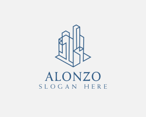 Modern Cityscape Buildings logo design