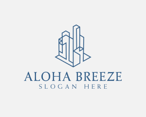 Modern Cityscape Buildings logo design