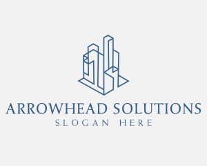 Modern Cityscape Buildings logo design