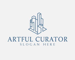 Modern Cityscape Buildings logo design