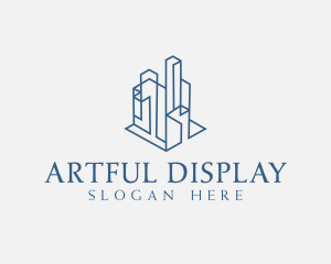 Modern Cityscape Buildings logo design