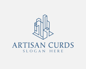 Modern Cityscape Buildings logo design