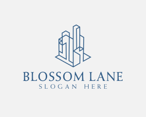 Modern Cityscape Buildings logo design