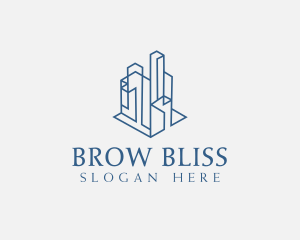 Modern Cityscape Buildings logo design