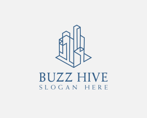 Modern Cityscape Buildings logo design