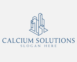 Modern Cityscape Buildings logo design