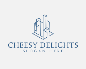 Modern Cityscape Buildings logo design