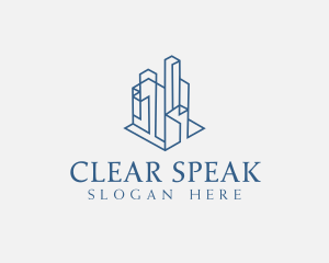 Modern Cityscape Buildings logo design