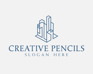 Modern Cityscape Buildings logo design