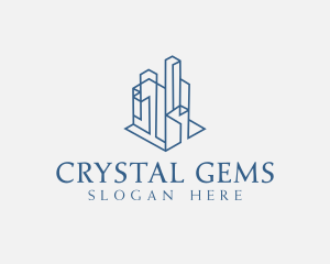 Modern Cityscape Buildings logo design