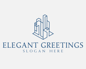 Modern Cityscape Buildings logo design