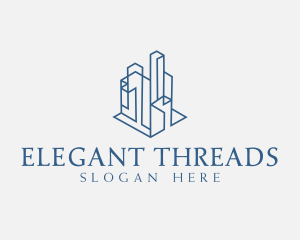 Modern Cityscape Buildings logo design