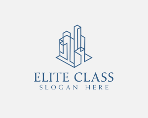 Modern Cityscape Buildings logo design