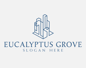 Modern Cityscape Buildings logo design