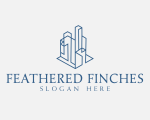 Modern Cityscape Buildings logo design