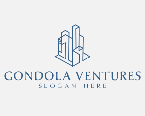 Modern Cityscape Buildings logo design