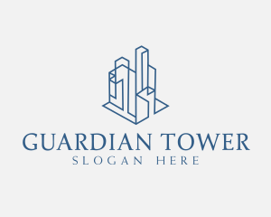 Modern Cityscape Buildings logo design