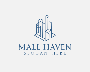 Modern Cityscape Buildings logo design