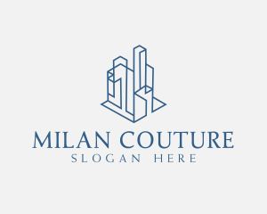 Modern Cityscape Buildings logo design