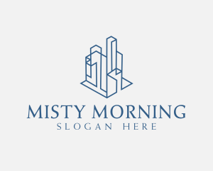 Modern Cityscape Buildings logo design