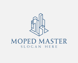 Modern Cityscape Buildings logo design