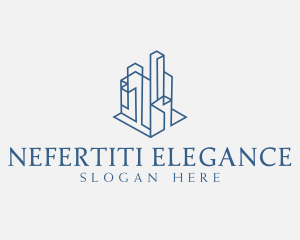 Modern Cityscape Buildings logo design